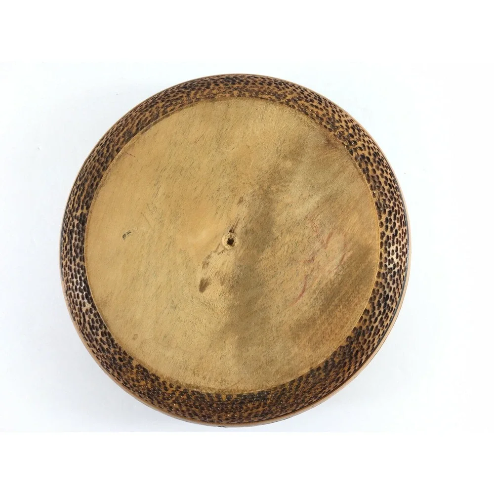 Wooden Bowl Decorative Carved Design Wood Home Decor 8